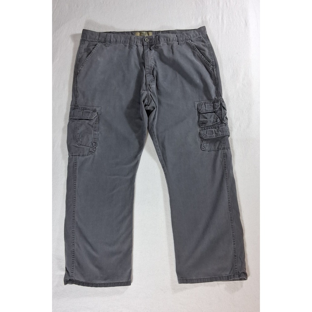Wrangler Cargo Pants Mens 44x30 Gray Regular Taper Stretch Casual Excellent